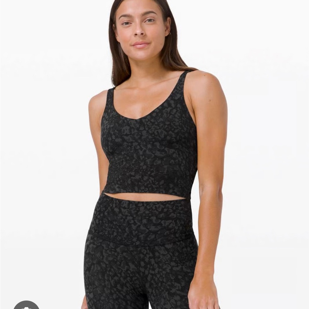 Lululemon Athletica Black Patterned Align Tank